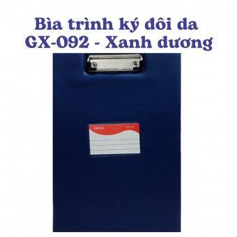 Bìa trình ký đôi da GX-092 - Xanh dương